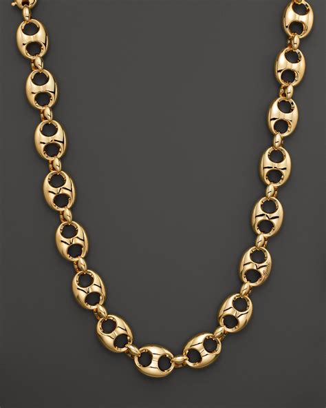 gucci gold necklace 18k|gucci link chain.